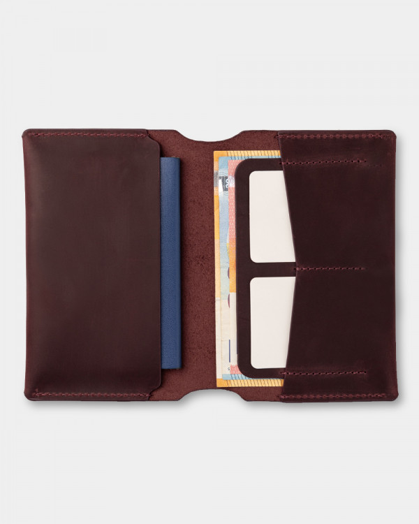 PASSPORT COVER SMART LEATHER, PURPLE