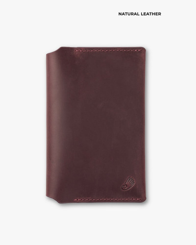 PASSPORT COVER "SMART" LEATHER, PURPLE