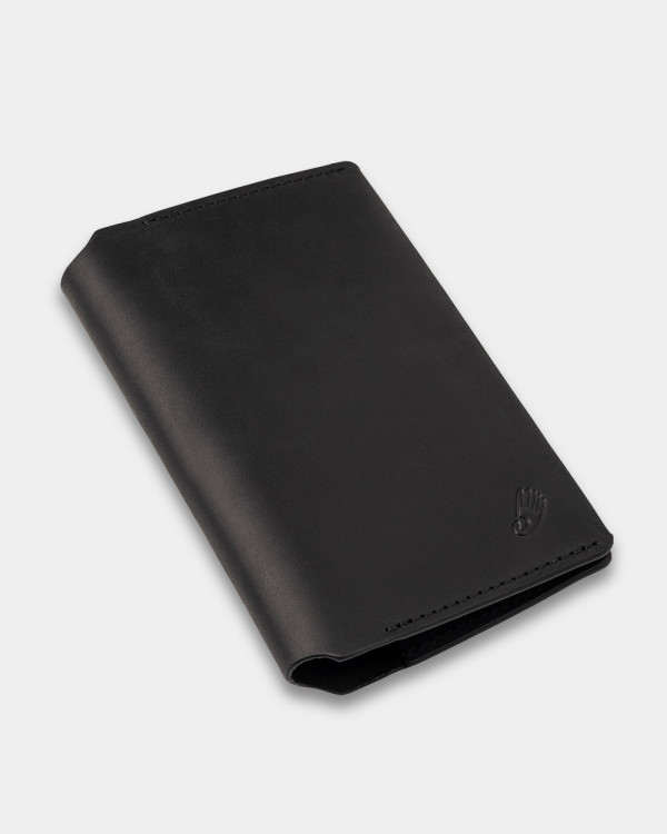 PASSPORT COVER SMART LEATHER, BLACK