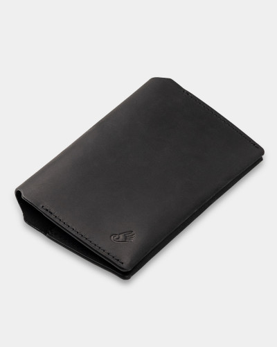 PASSPORT COVER "SMART" LEATHER, BLACK