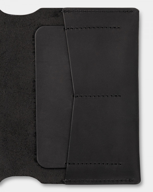 PASSPORT COVER SMART LEATHER, BLACK