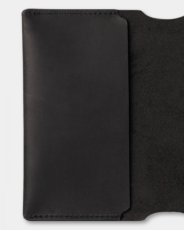 PASSPORT COVER SMART LEATHER, BLACK