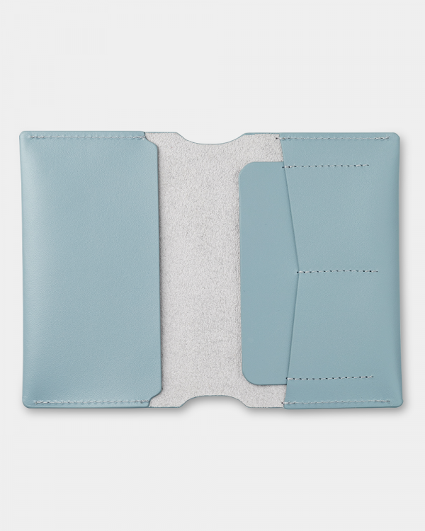 PASSPORT COVER SMART LEATHER, BLUE