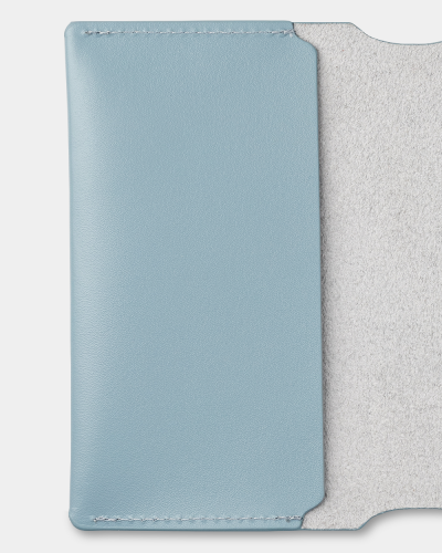 PASSPORT COVER "SMART" LEATHER, BLUE