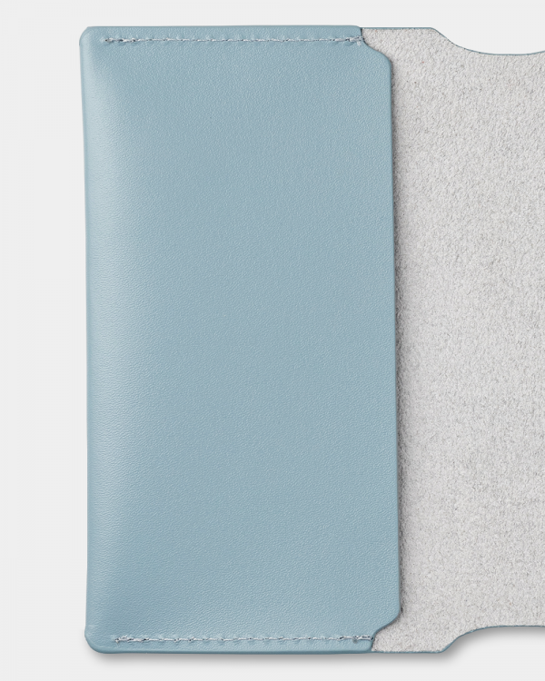PASSPORT COVER SMART LEATHER, BLUE