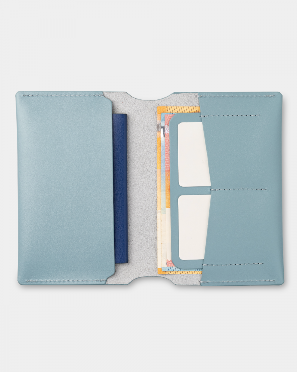 PASSPORT COVER SMART LEATHER, BLUE