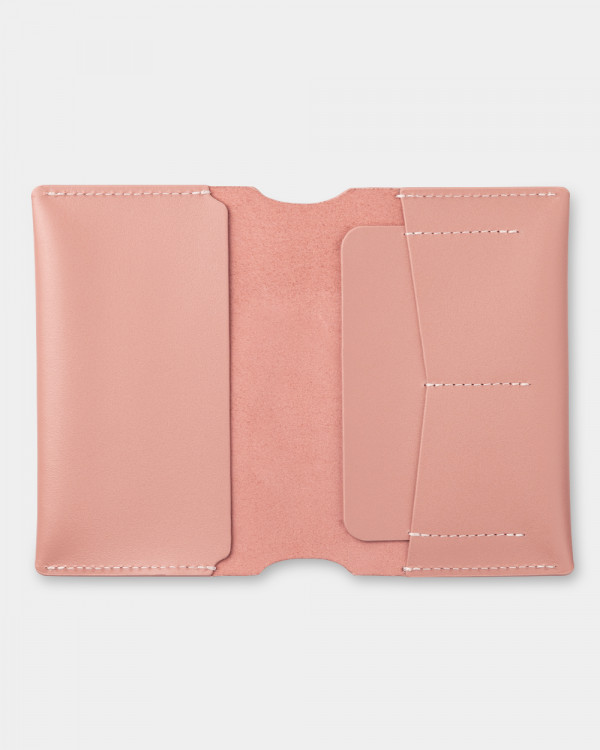PASSPORT COVER SMART LEATHER, CORAL