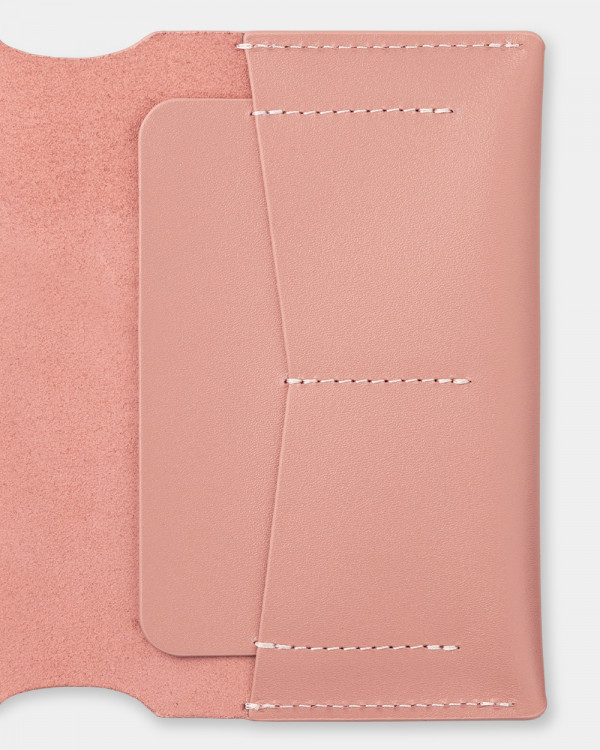 PASSPORT COVER SMART LEATHER, CORAL
