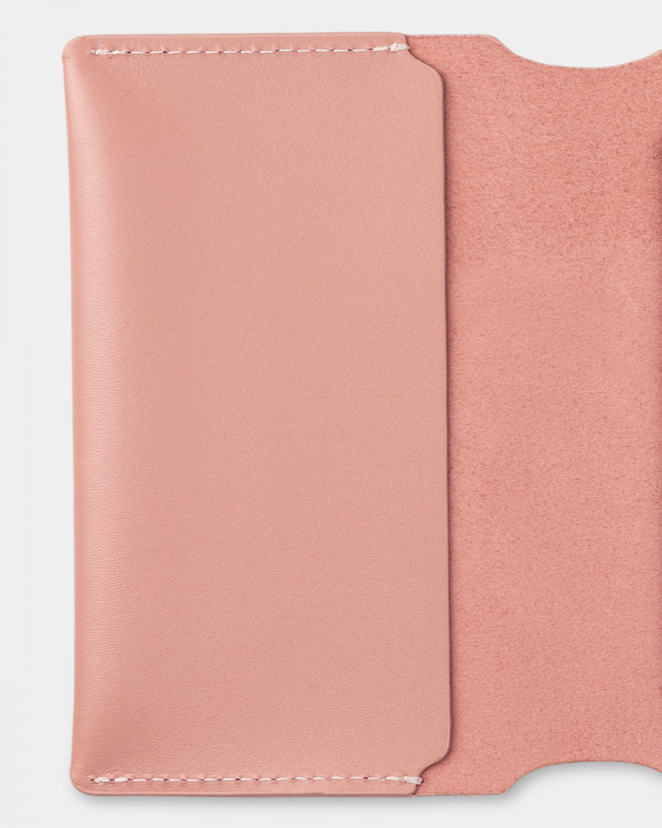 PASSPORT COVER SMART LEATHER, CORAL