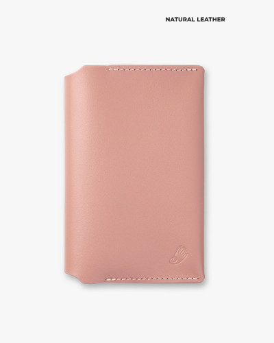PASSPORT COVER "SMART" LEATHER, CORAL