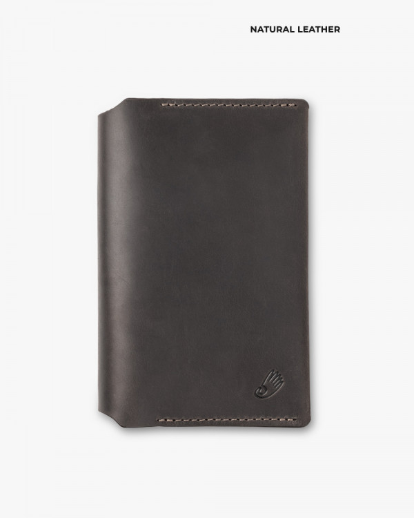 PASSPORT COVER SMART LEATHER, BROWN