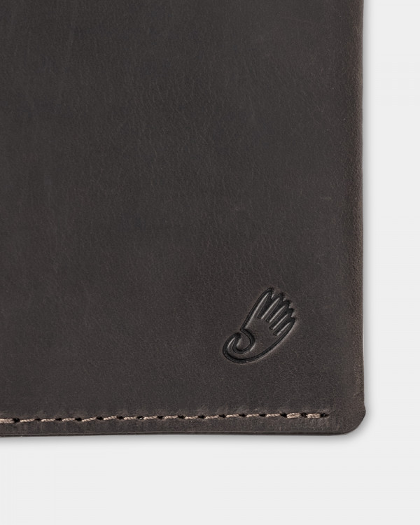 PASSPORT COVER SMART LEATHER, BROWN