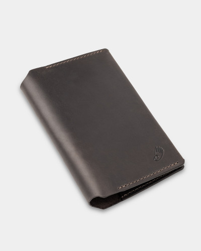 PASSPORT COVER "SMART" LEATHER, BROWN