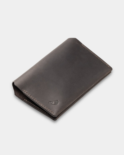 PASSPORT COVER "SMART" LEATHER, BROWN