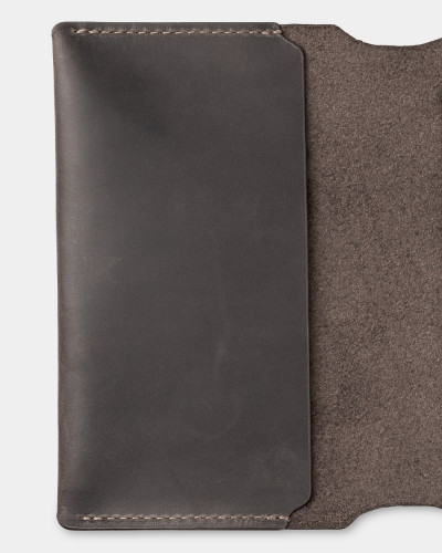 PASSPORT COVER "SMART" LEATHER, BROWN