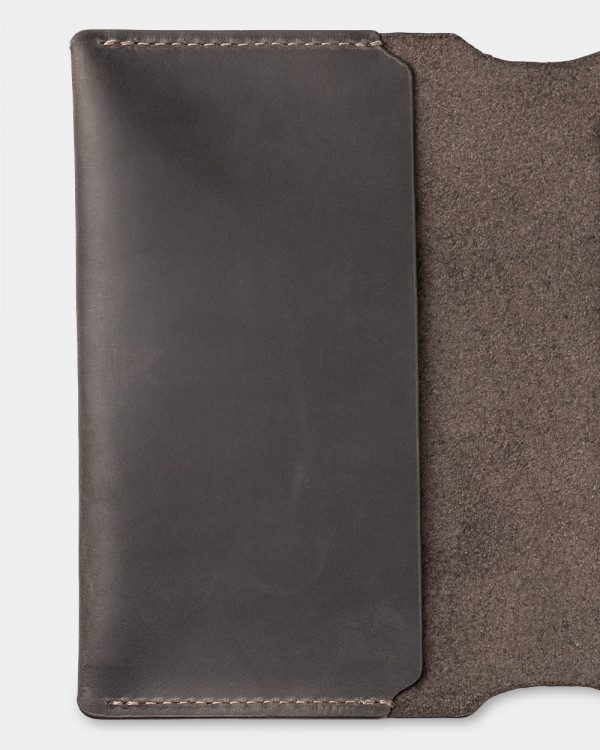 PASSPORT COVER SMART LEATHER, BROWN