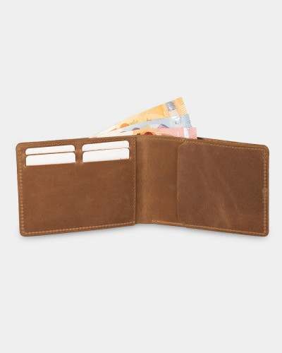 WALLET "TRAVEL HOLDER" LEATHER, BROWN