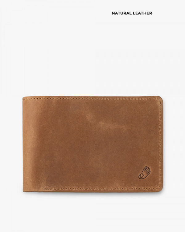 WALLET TRAVEL HOLDER LEATHER, BROWN
