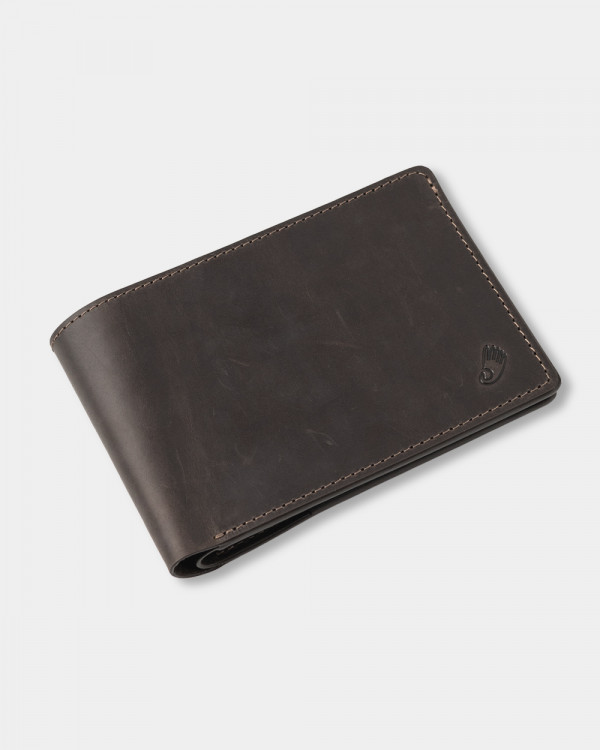 WALLET "TRAVEL HOLDER" LEATHER, DARK BROWN
