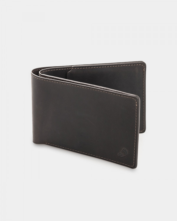 WALLET "TRAVEL HOLDER" LEATHER, DARK BROWN