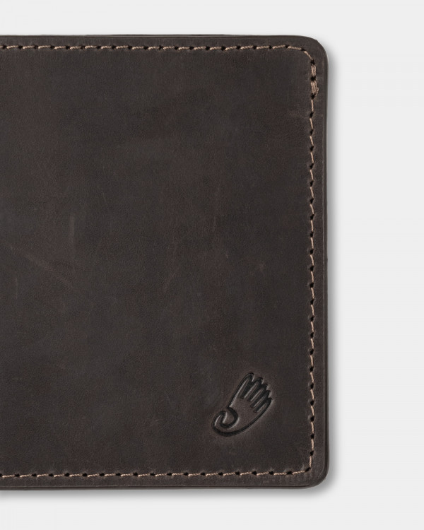 WALLET "TRAVEL HOLDER" LEATHER, DARK BROWN