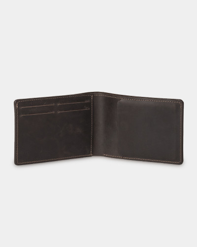 WALLET "TRAVEL HOLDER" LEATHER, DARK BROWN