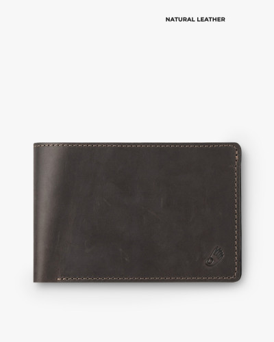WALLET "TRAVEL HOLDER" LEATHER, DARK BROWN