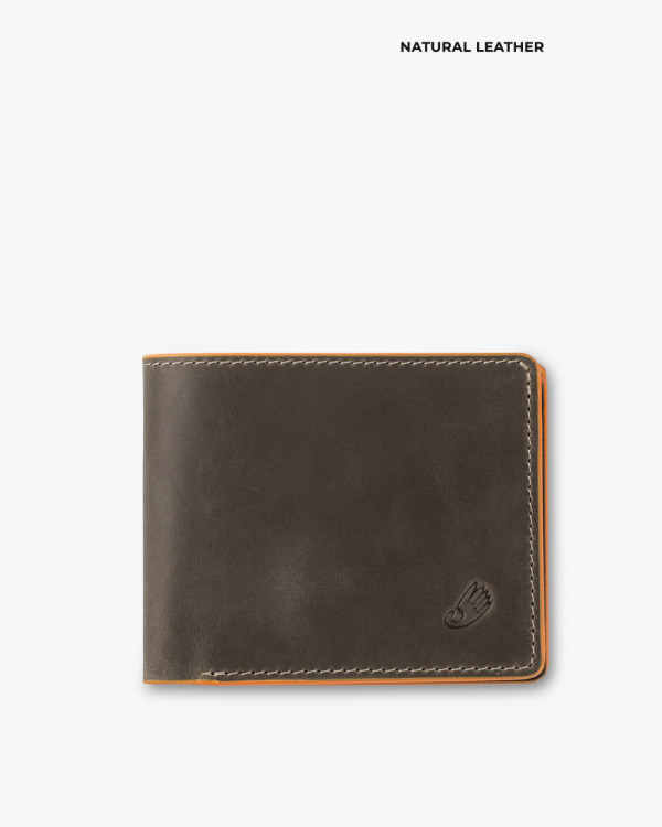 WALLET CLASSIC LEATHER, GREY