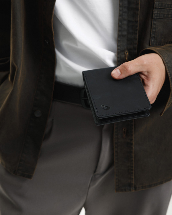 WALLET CLASSIC LEATHER, BLACK