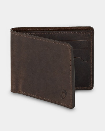 WALLET "CLASSIC" LEATHER, DARK BROWN