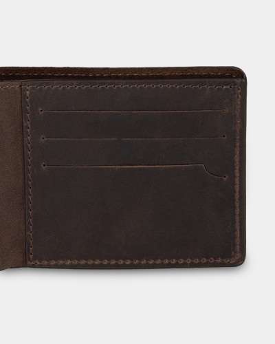 WALLET "CLASSIC" LEATHER, DARK BROWN