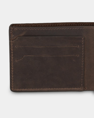 WALLET "CLASSIC" LEATHER, DARK BROWN