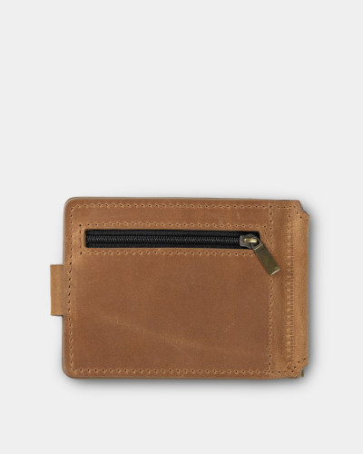 WALLET HOLDER LEATHER, BROWN