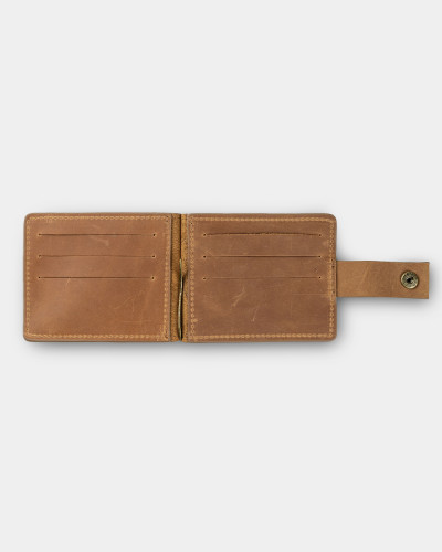WALLET HOLDER LEATHER, BROWN