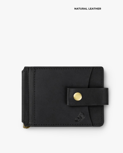 WALLET HOLDER LEATHER, BLACK