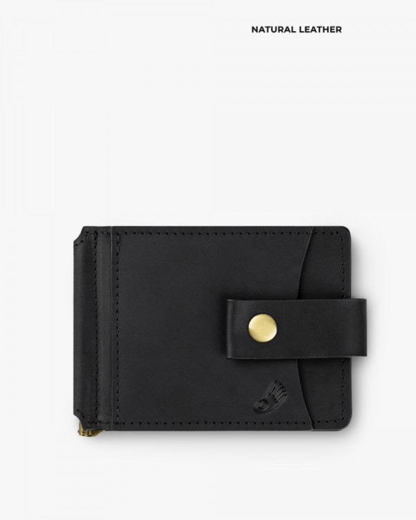 WALLET HOLDER LEATHER, BLACK