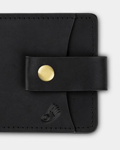 WALLET HOLDER LEATHER, BLACK