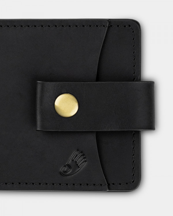 WALLET HOLDER LEATHER, BLACK