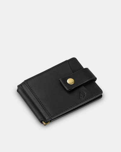 WALLET HOLDER LEATHER, BLACK