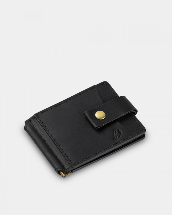 WALLET HOLDER LEATHER, BLACK