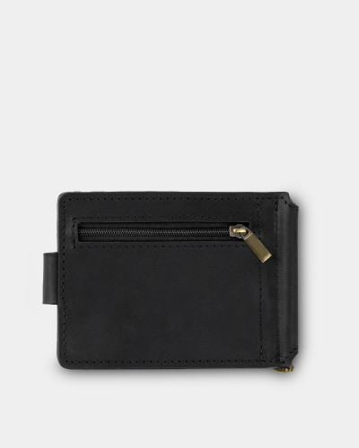 WALLET HOLDER LEATHER, BLACK