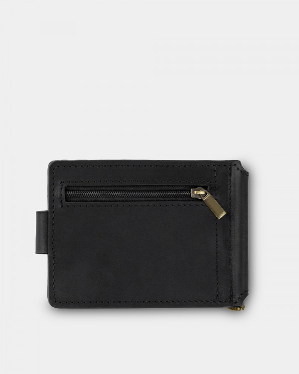 WALLET HOLDER LEATHER, BLACK