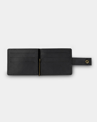 WALLET HOLDER LEATHER, BLACK