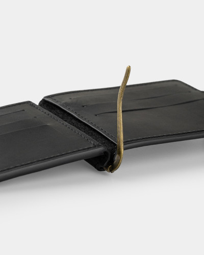 WALLET HOLDER LEATHER, BLACK