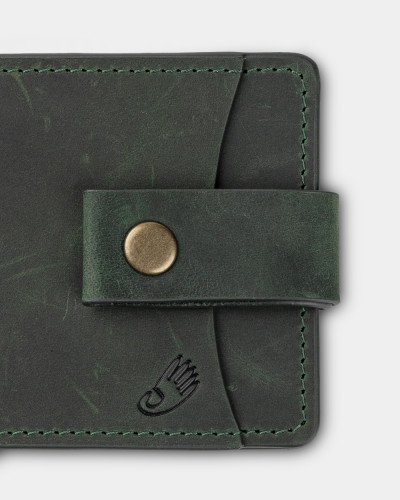 WALLET HOLDER LEATHER, EMERALD
