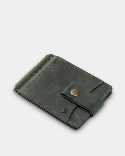 WALLET HOLDER LEATHER, EMERALD