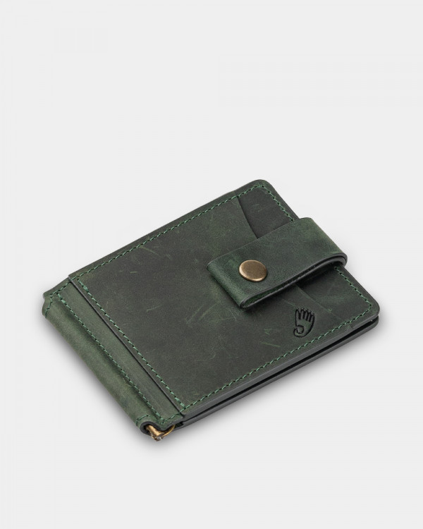 WALLET HOLDER LEATHER, EMERALD