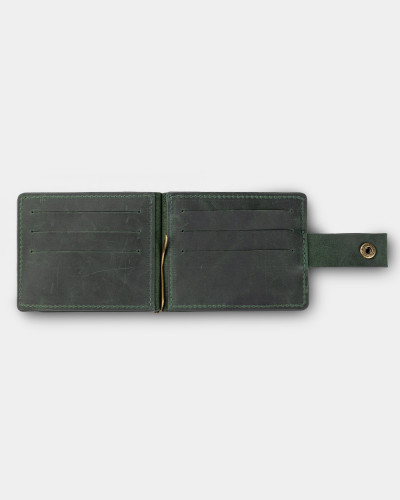 WALLET HOLDER LEATHER, EMERALD