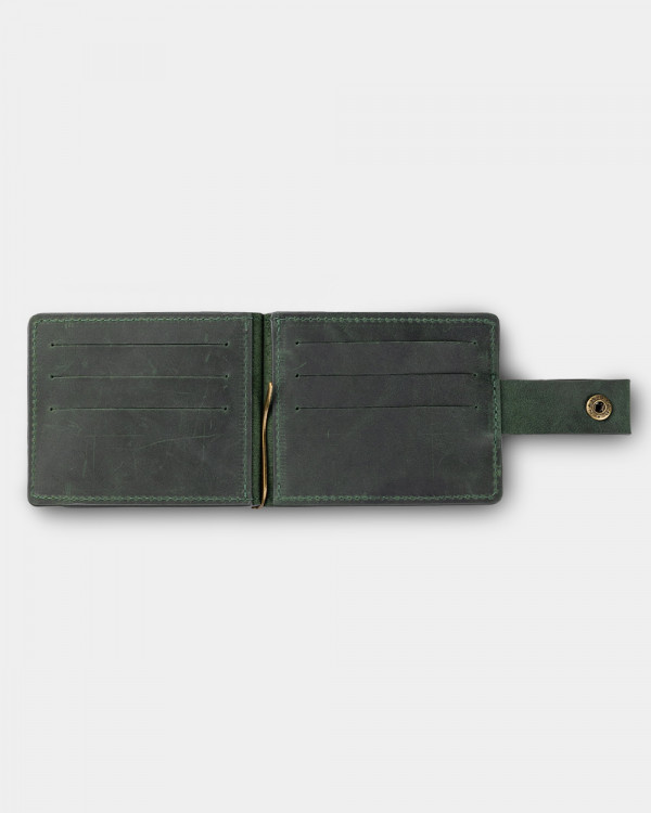 WALLET HOLDER LEATHER, EMERALD