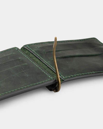 WALLET HOLDER LEATHER, EMERALD